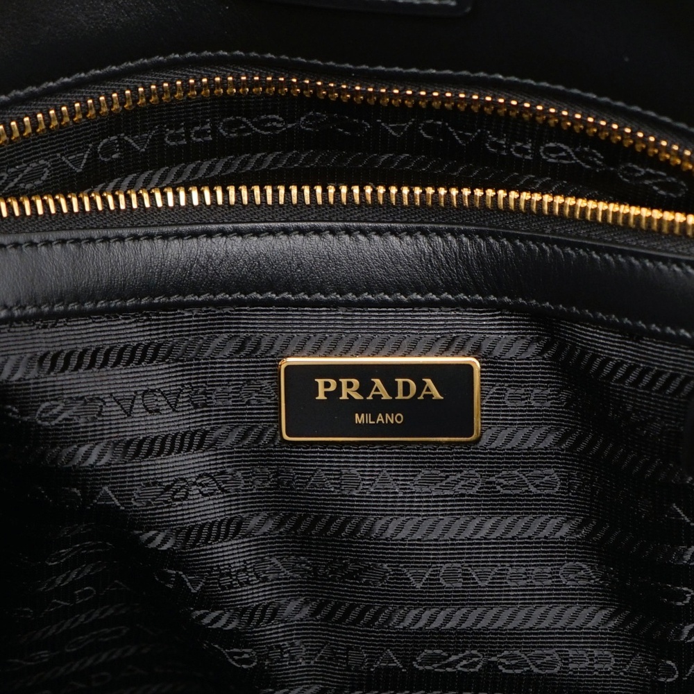 Prada Tote Saffiano Lux Medium Shoulder Bag Black New - Picture 7 of 7